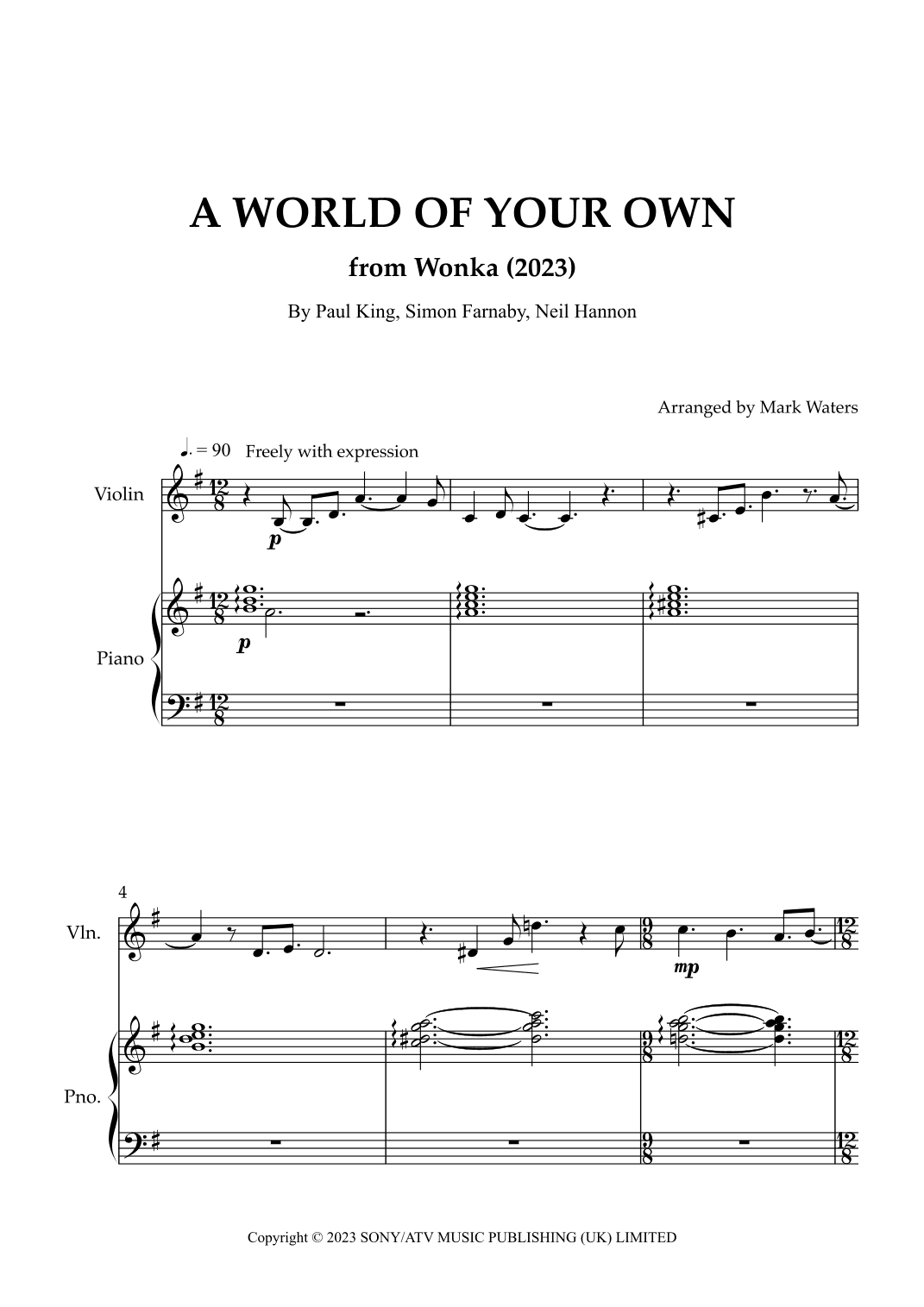 A World Of Your Own (arr. Mark Waters)