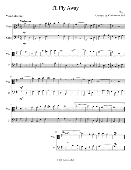I'll Fly Away - Viola/Cello duet (arr. Christopher Bell)