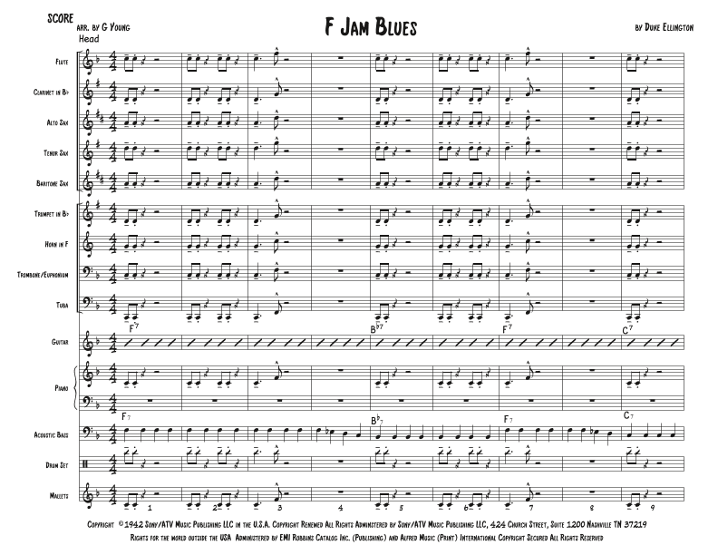 C-jam Blues (arr. G Young)