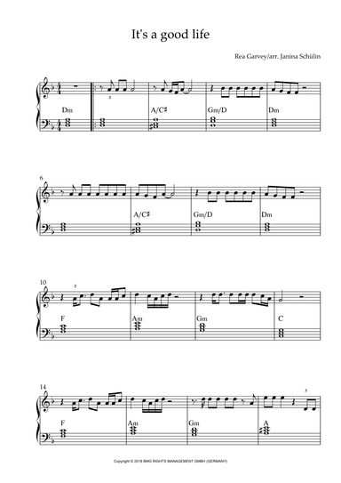 It's A Good Life (arr. Janina Schülin)