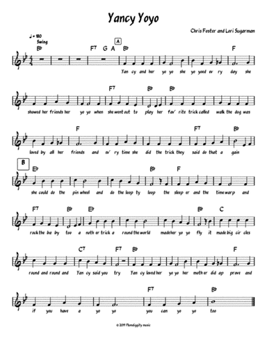 Yancy Yo Yo - Lead Sheet