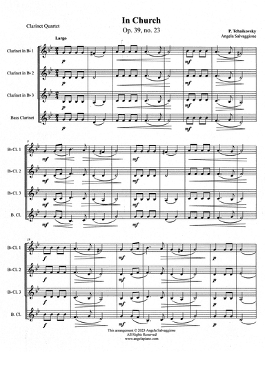 In Church, Op 39 no. 23 (arr. Angela Salvaggione)