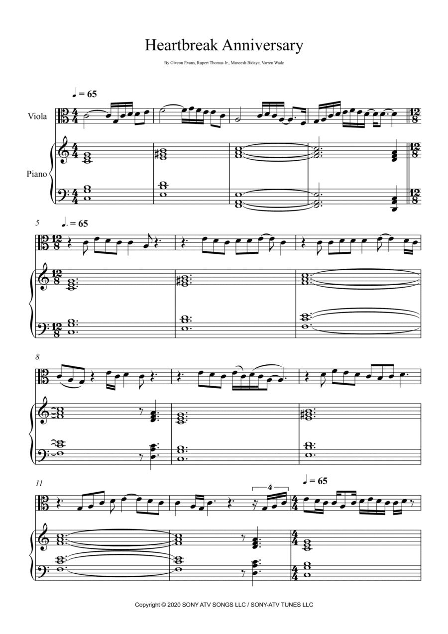 Heartbreak Anniversary (arr. André Laitano)