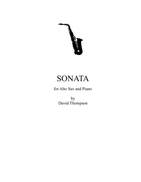 Sonata for Alto Saxophone and Piano