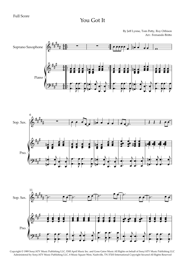 You Got It (arr. Fernando Britto)