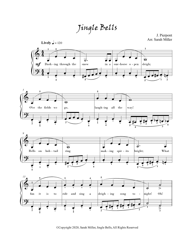 Jingle Bells (arr. Sarah E. Miller)