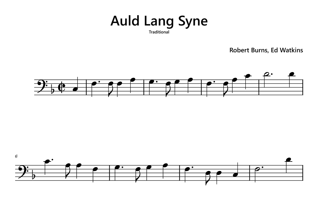 Auld Lang Syne (arr. Funtom)