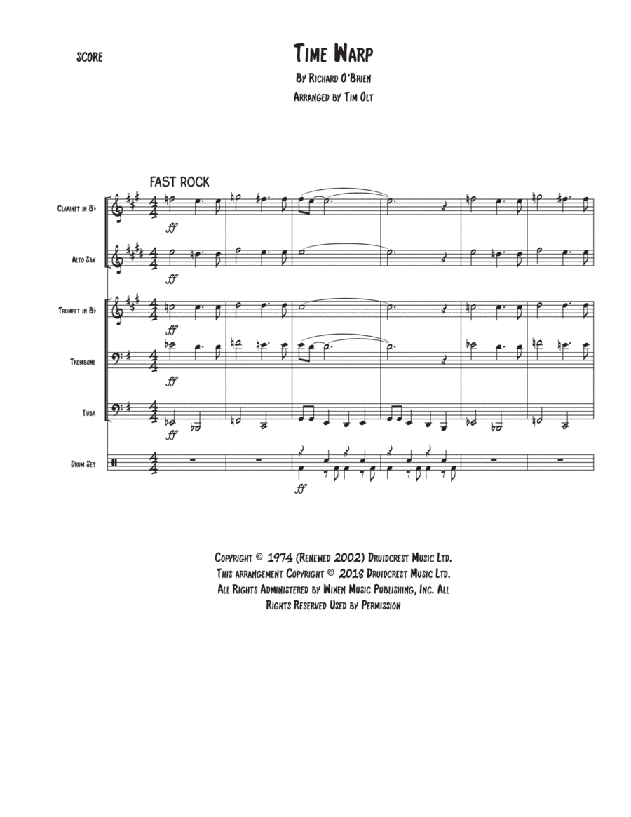 Time Warp (arr. Tim Olt)