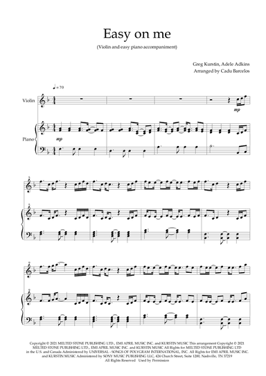 Easy On Me (arr. Cadu Barcelos)