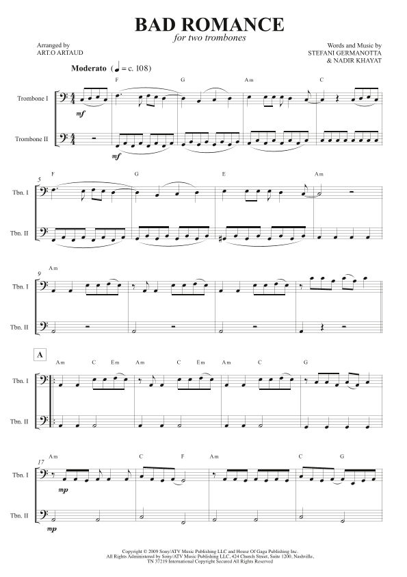 Bad Romance (arr. Art.o Artaud)