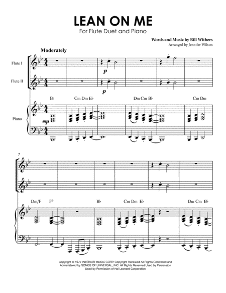 Lean On Me (arr. Jennifer Wilson)