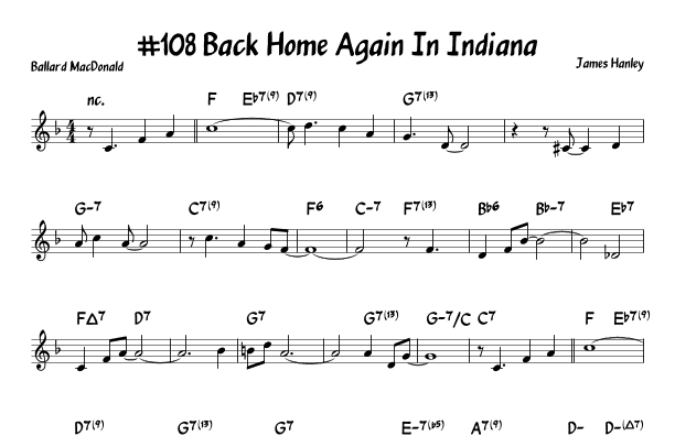 Indiana (back Home Again In Indiana) (arr. John Fries)