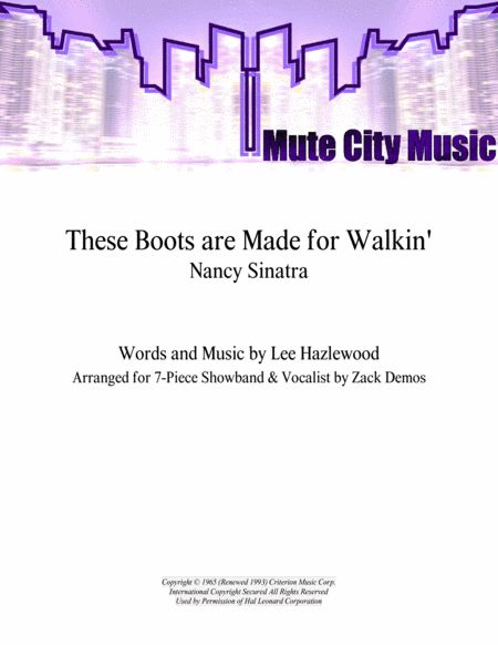 These Boots Are Made For Walkin' (arr. Zack Demos)