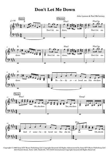 Don't Let Me Down (arr. Anacrusa)