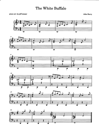 White Buffalo (cues) (arr. jeff siesser)