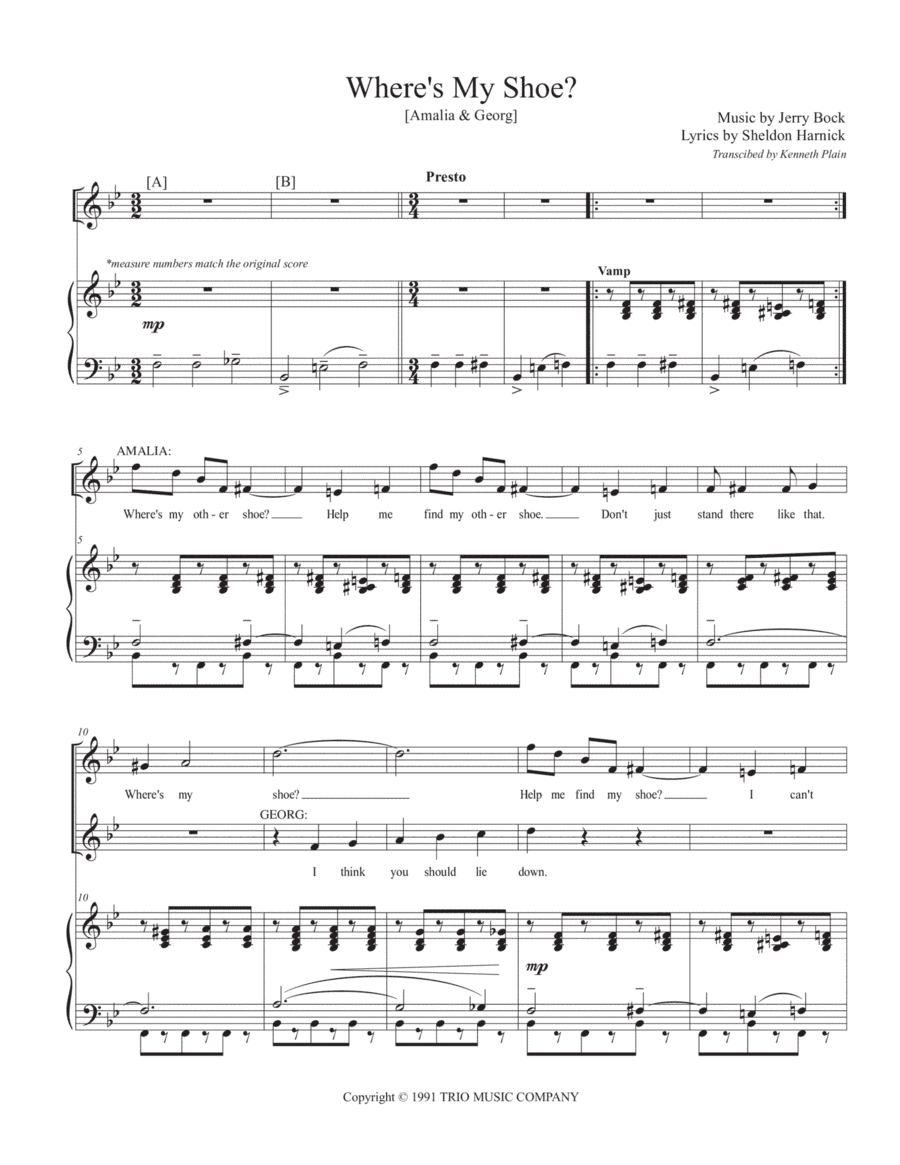 Where's My Shoe? (arr. Kenneth Plain)