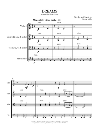 Dreams (arr. Sherry Lewis)