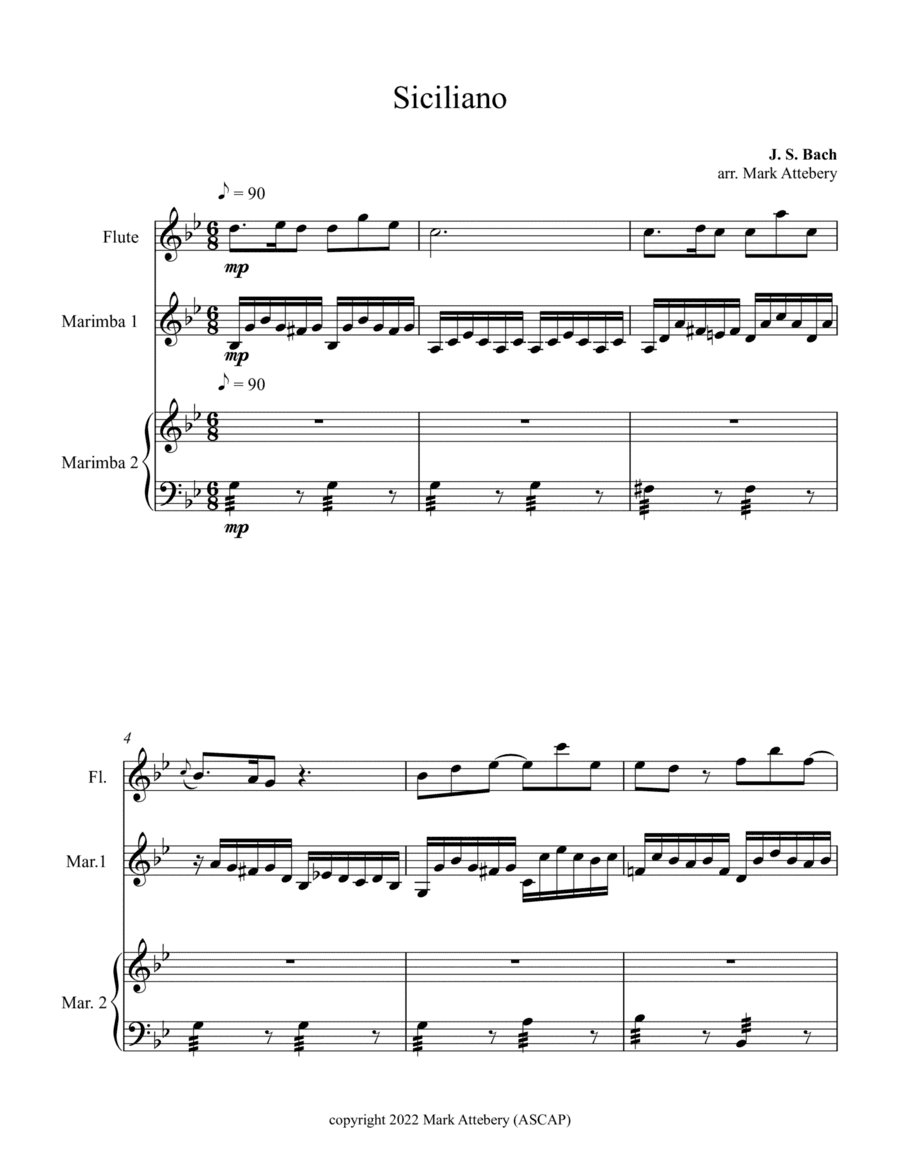 Siciliano (arr. Mark Attebery)