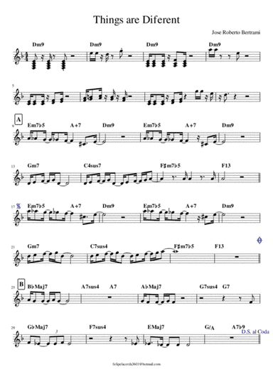 Things Are Different (arr. Felipe Lacerda)