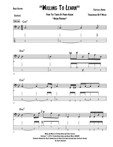 Willing To Learn (arr. Accubass)