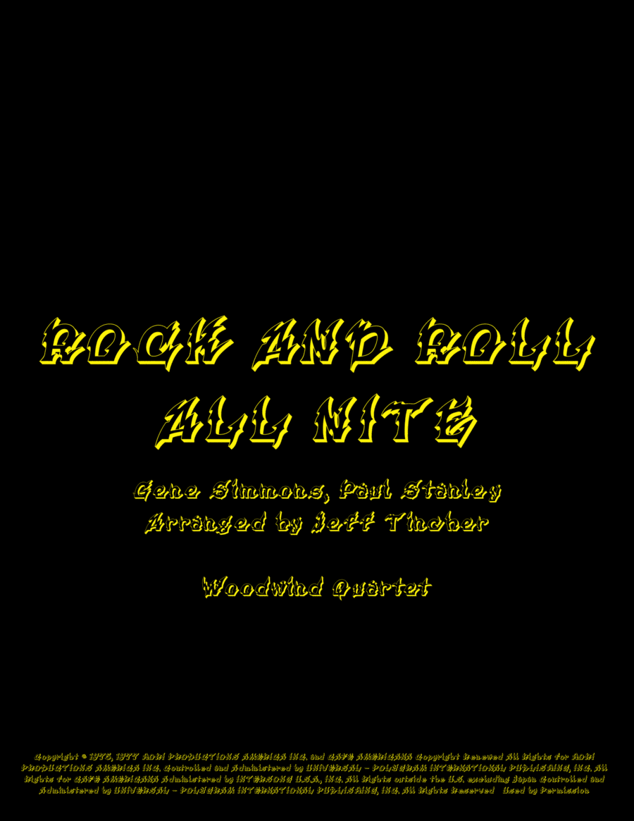 Rock And Roll All Nite (arr. Jeff Tincher)