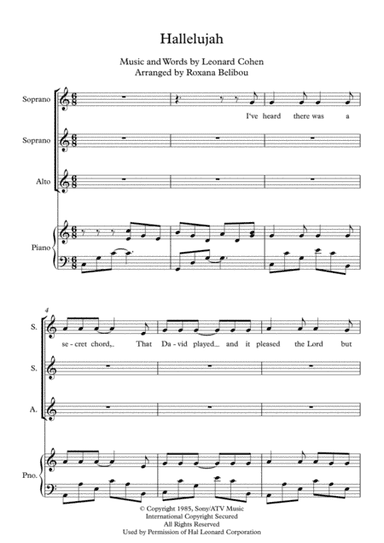 Hallelujah (arr. Roxana Belibou)