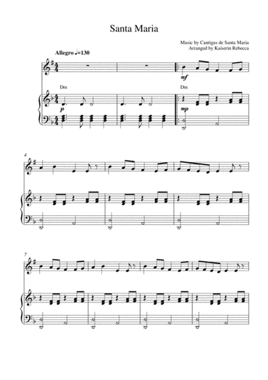 Santa Maria (arr. Kaiserin Rebecca)