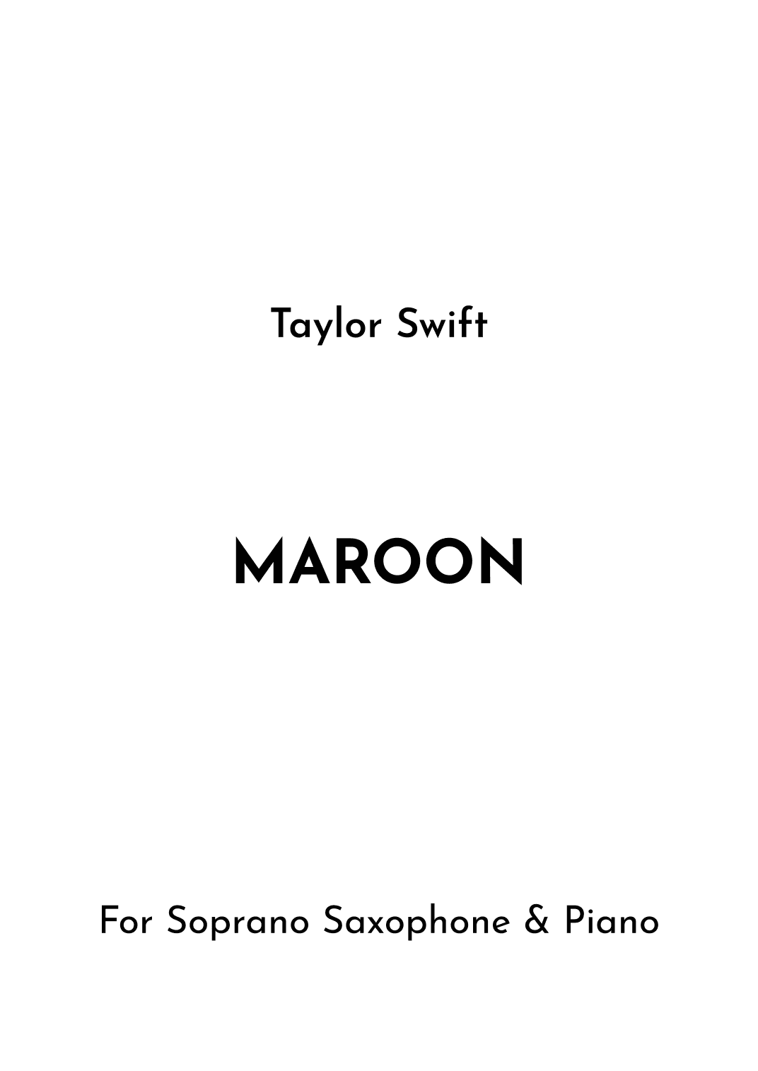 Maroon (arr. Jireh J.)