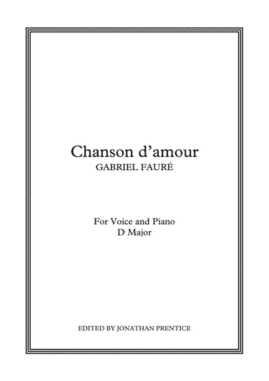 Chanson d'amour (D Major) (arr. Jonathan Prentice)