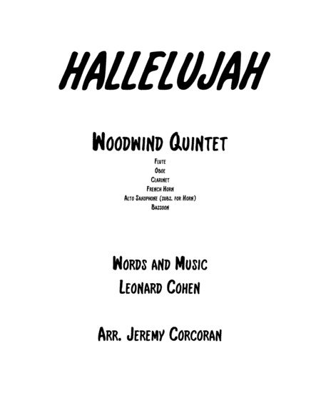 Hallelujah (arr. Jeremy Corcoran)