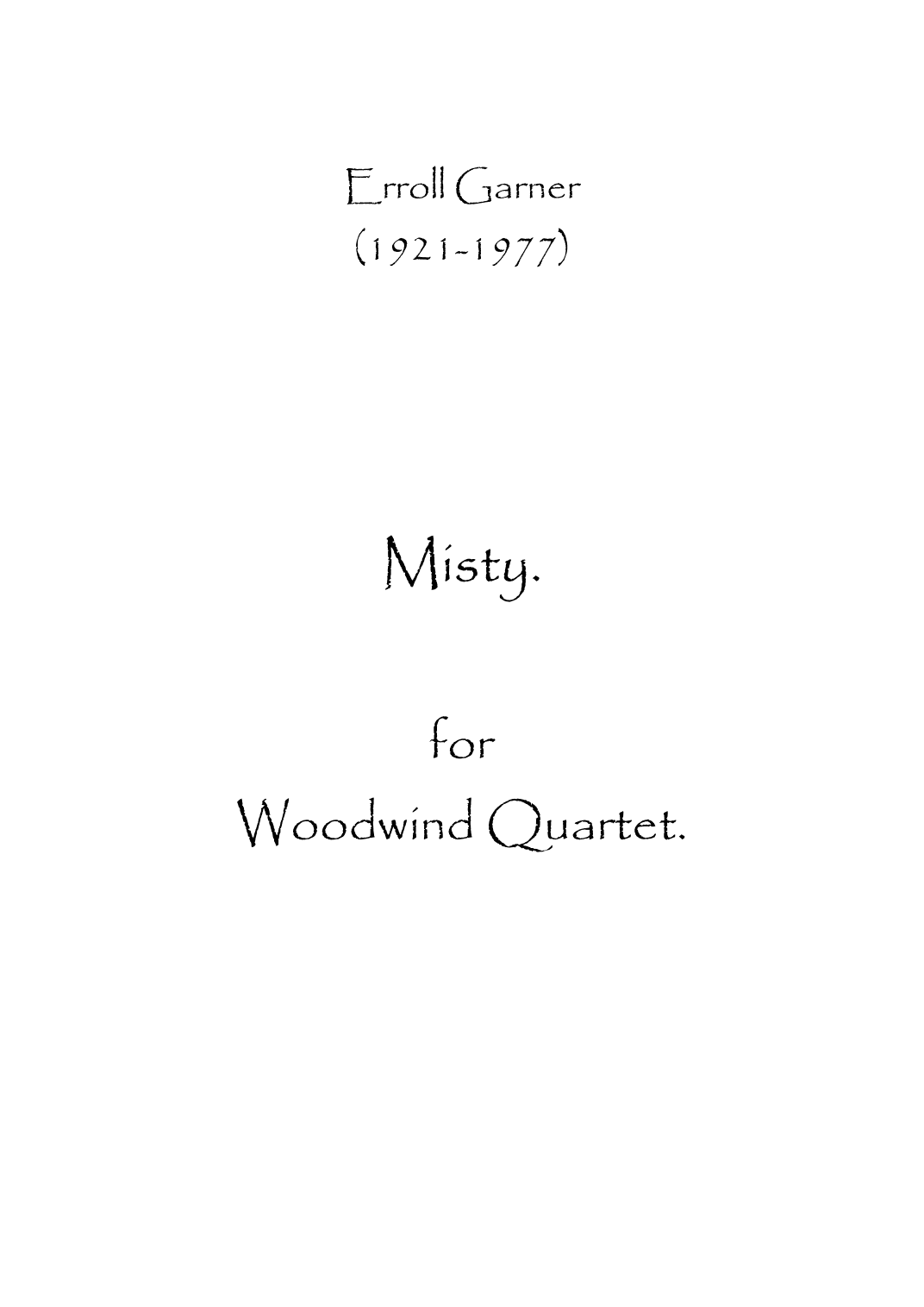 Misty (arr. Spencer Bundy)