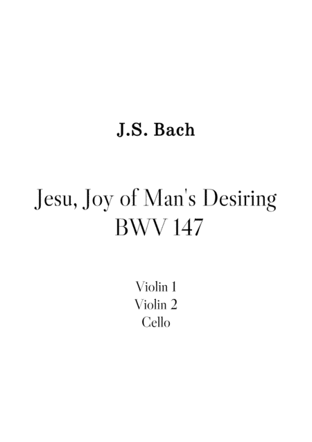 Jesu, Joy of Man's Desiring - BWV 147 (arr. Stenio Caixeta)