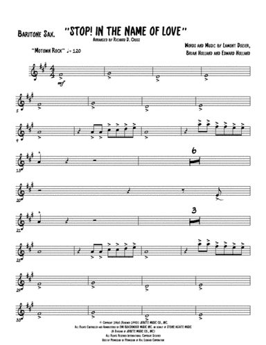 Stop! In The Name Of Love (arr. Richard D. Cross)