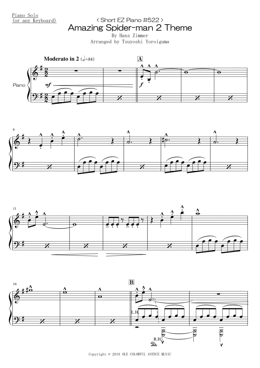 Amazing Spider-man 2, The Opening (arr. Tsuyoshi Yoroiguma)