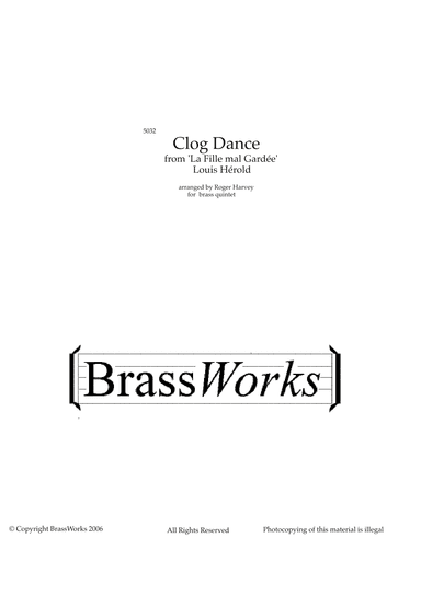 Clog Dance from "La Fille Mal Gardée" (arr. Roger Harvey)