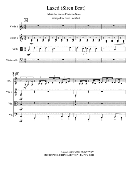 Laxed (siren Beat) (arr. Dave Lockhart)