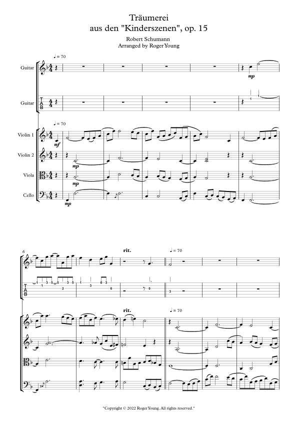 Traumerei (arr. Roger Young)