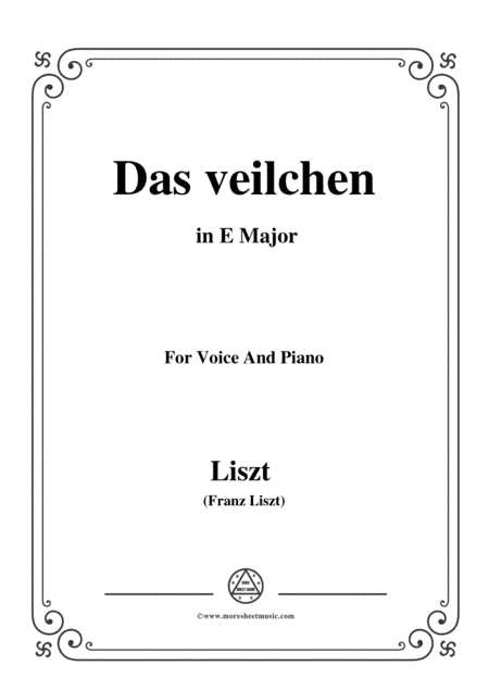 Liszt-Das veilchen in E Major,for Voice and Piano (arr. MSM)