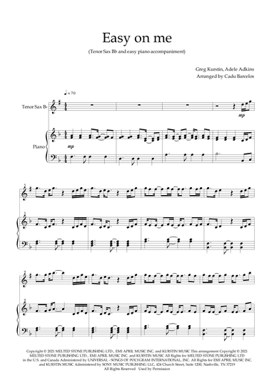 Easy On Me (arr. Cadu Barcelos)