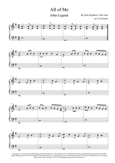 All Of Me (arr. Nicole Leonard)