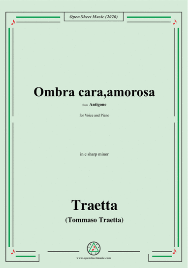 Traetta-Ombra cara,amorosa,in c sharp minor,for Voice and Piano (arr. MSM)