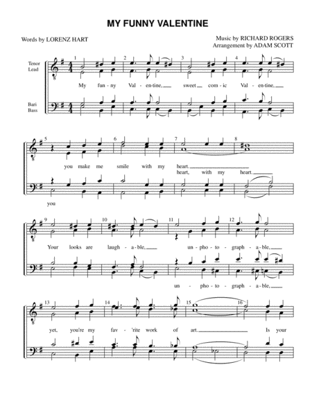 My Funny Valentine (arr. Adam Scott)