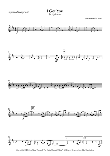 I Got You (arr. Fernando Britto)