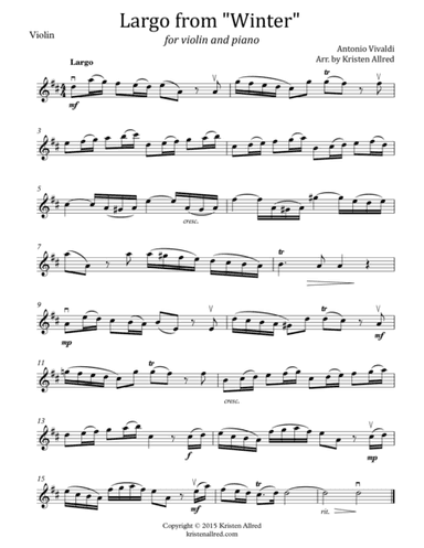Largo from Winter for Violin and Piano (arr. Kristen Allred)