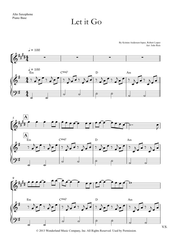 Let It Go (arr. João Reis)
