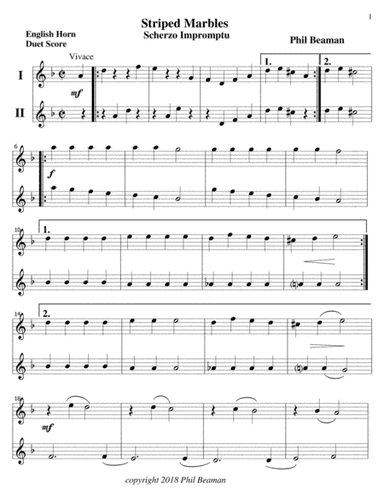 Striped Marbles-Scherzo Impromptu-English Horn Duet