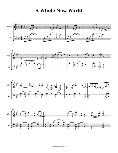 A Whole New World (arr. Lore Burns)