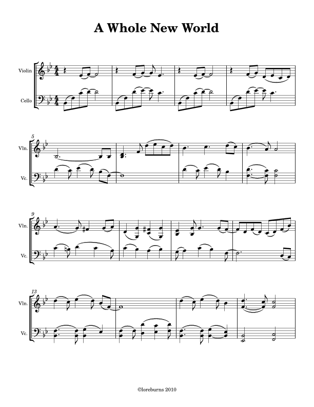 A Whole New World (arr. Lore Burns)