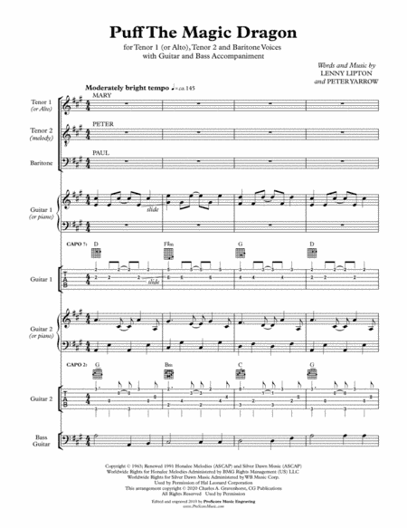 Puff The Magic Dragon (arr. Charles A. Gravenhorst)
