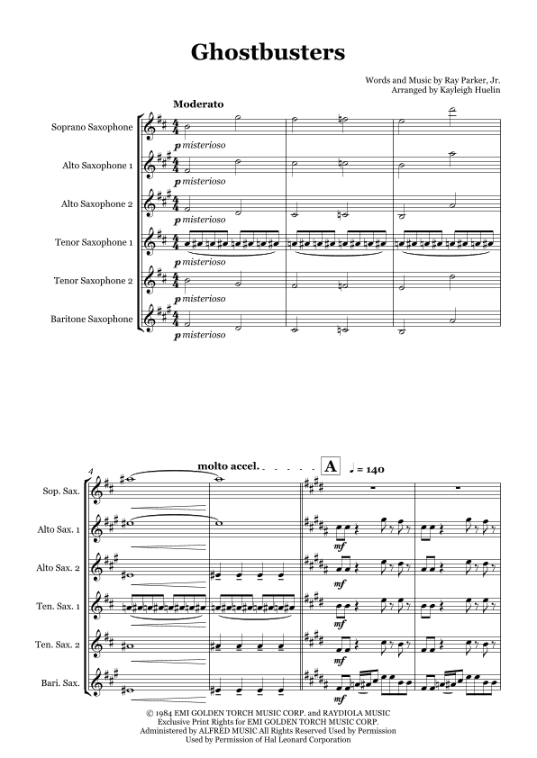 Ghostbusters (arr. Kayleigh Huelin)